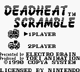 Dead Heat Scramble title screen for GameBoy